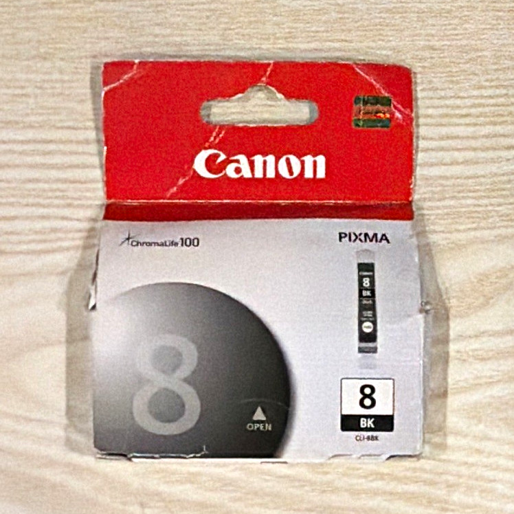 Genuine Canon CLI-8BK Black Ink Cartridge OEM PIXMA Printer Ink New
