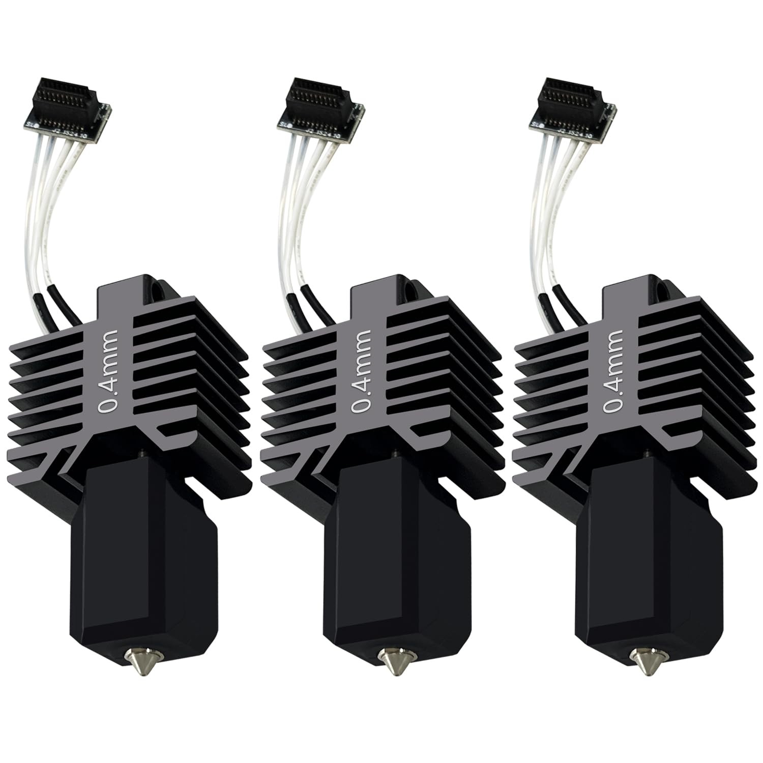 3 PCS P1S/P1P 0.4MM Upgraded Integrated Hotend Kit Hardened Steel Nozzle