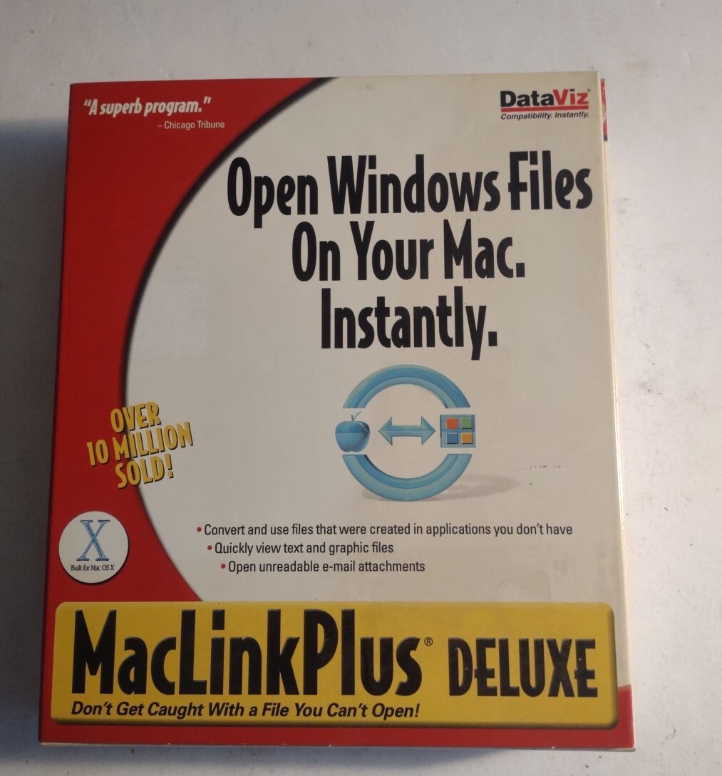 Open Windows Files On Your Mac Instantly DataViz MacLinkPlus Deluxe PC CD-ROM.