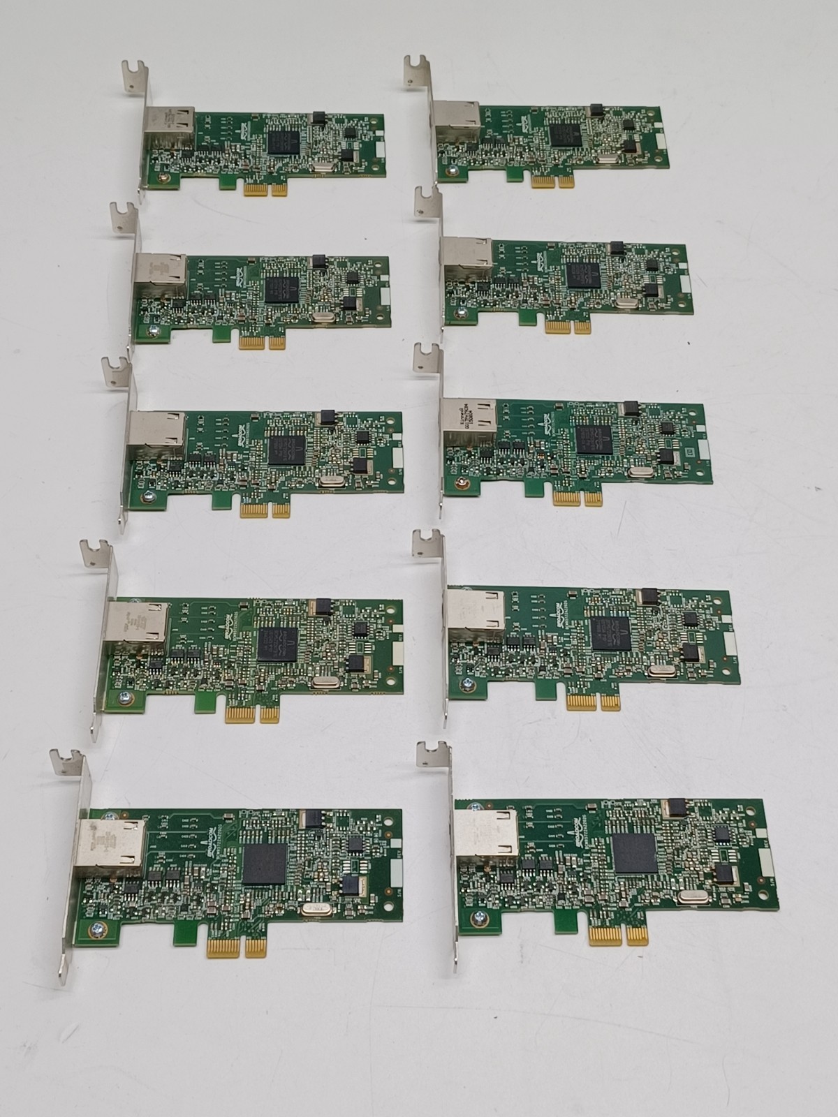 Lot of 10 low profile Broadcom Single Port Gigabit Ethernet PCIe BCM95722A2202G
