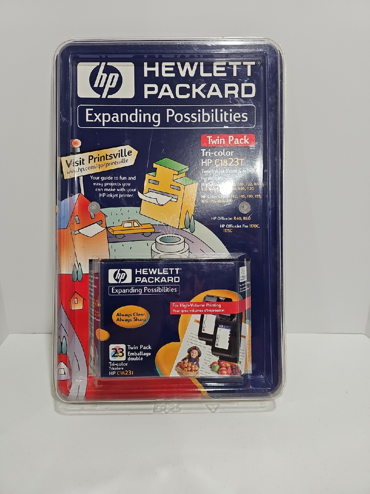 HP23 TriColor Inkjet Print Cartridges C1823T TwinPack NEW SEALED IN BOX expired