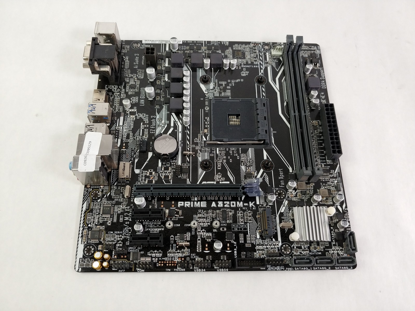 Lot of 2 Asus PRIME A320M-K AMD Socket AM4 DDR4 Desktop Motherboard