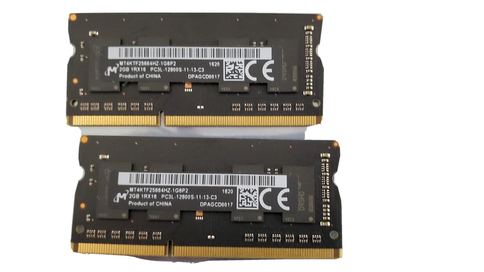 Micron 4GB (2x 2GB) 1RX16  PC3L-12800S-11-13-C3 Memory for Mac, Total 4GB Of RAM