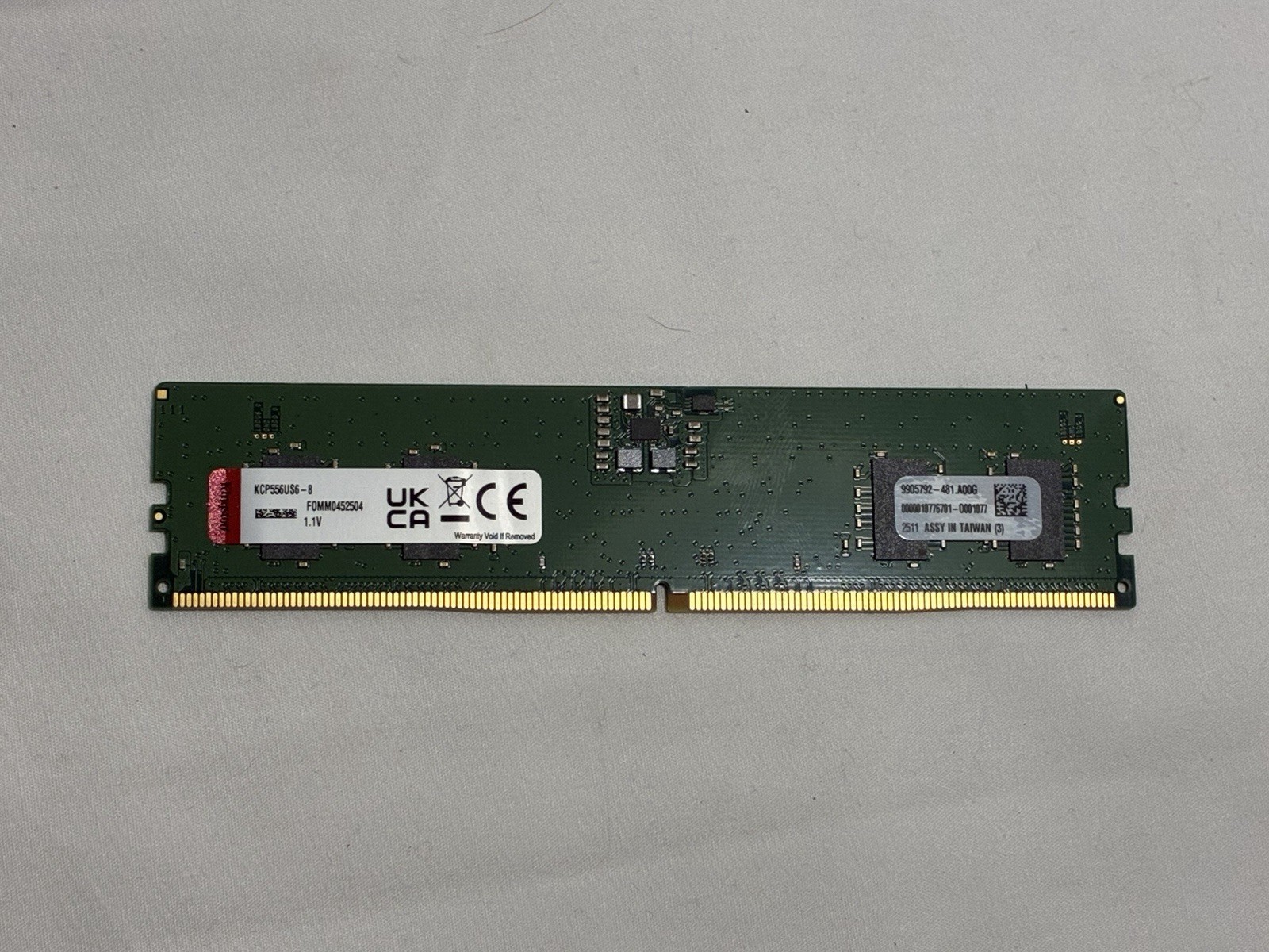 Kingston 8GB DDR5 SDRAM Memory Module | KCP556US6-8 | KCP556US68 |