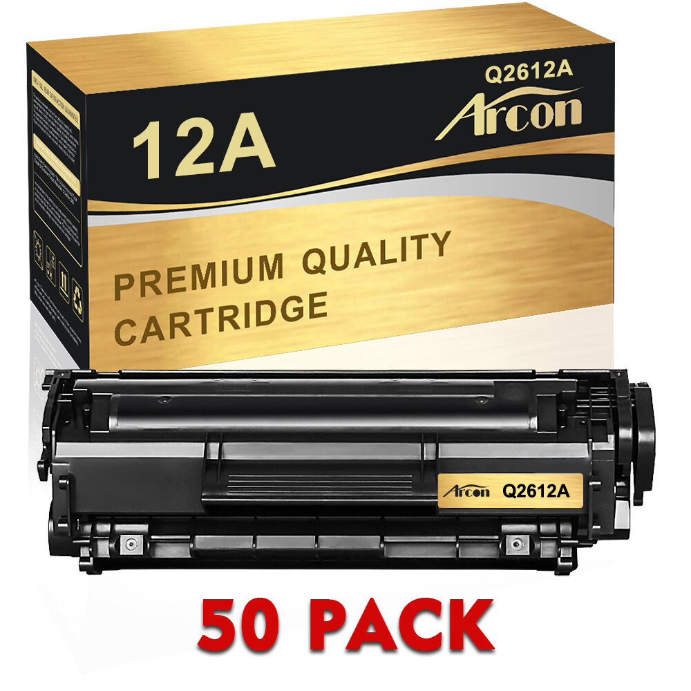 50 PK Q2612A 12A Toner Compatible With HP LaserJet 1012 1015 1018 1020 1022 3015