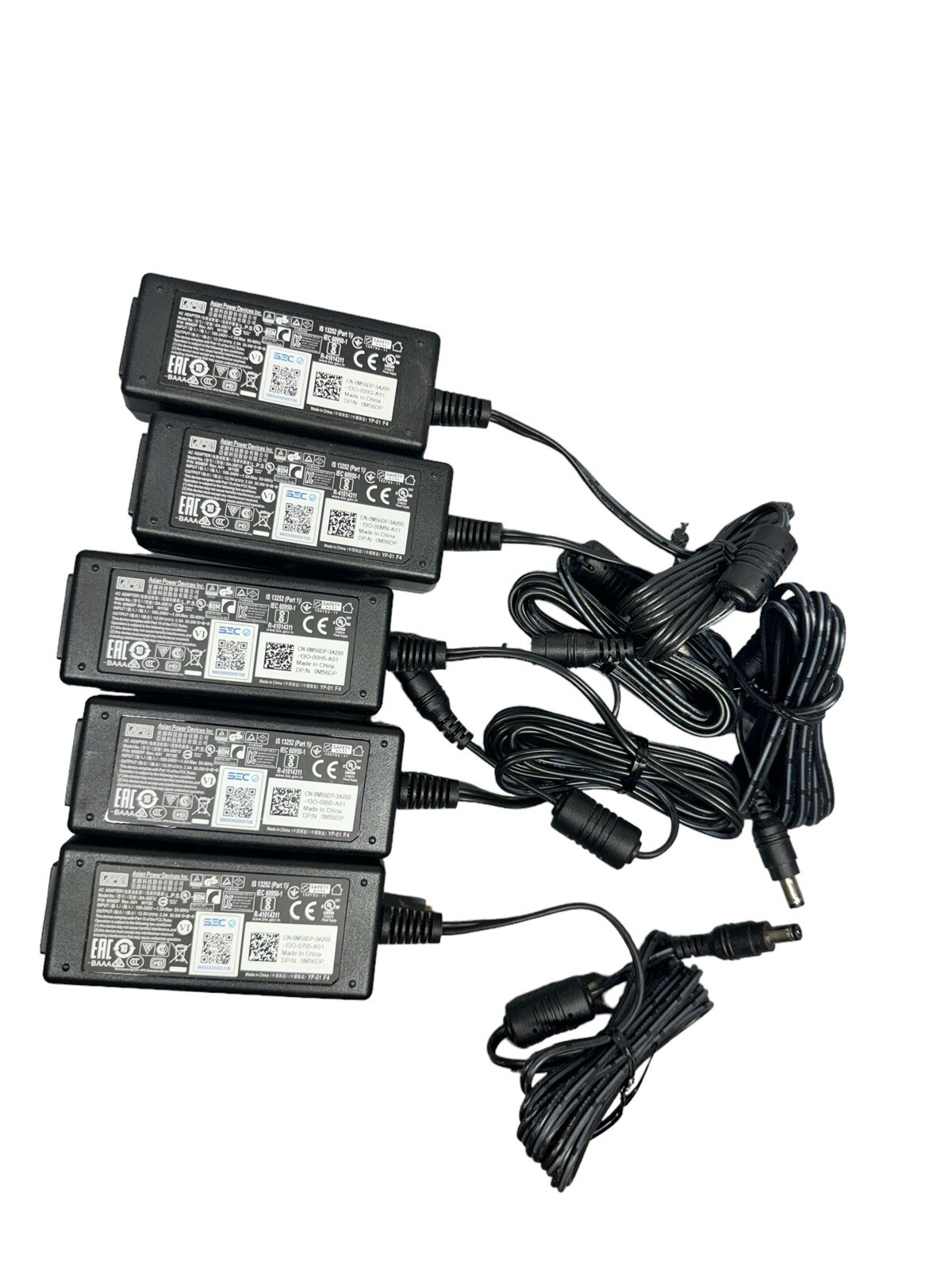 Lot Of 5 APD Asian Power Devices DA-30E12 AC Adapter Dell Wyse 12V 2.5A.