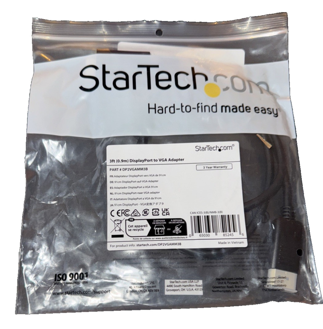 StarTech.com 3ft (1m) DisplayPort to VGA Cable - Active DisplayPort to VGA