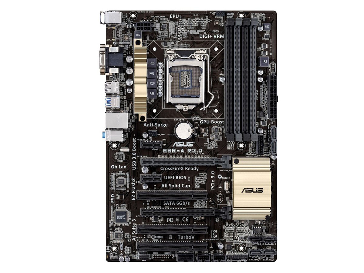 For ASUS B85-A R2.0 motherboard B85 LGA1150 4*DDR3 32G VGA+DVI ATX Tested ok