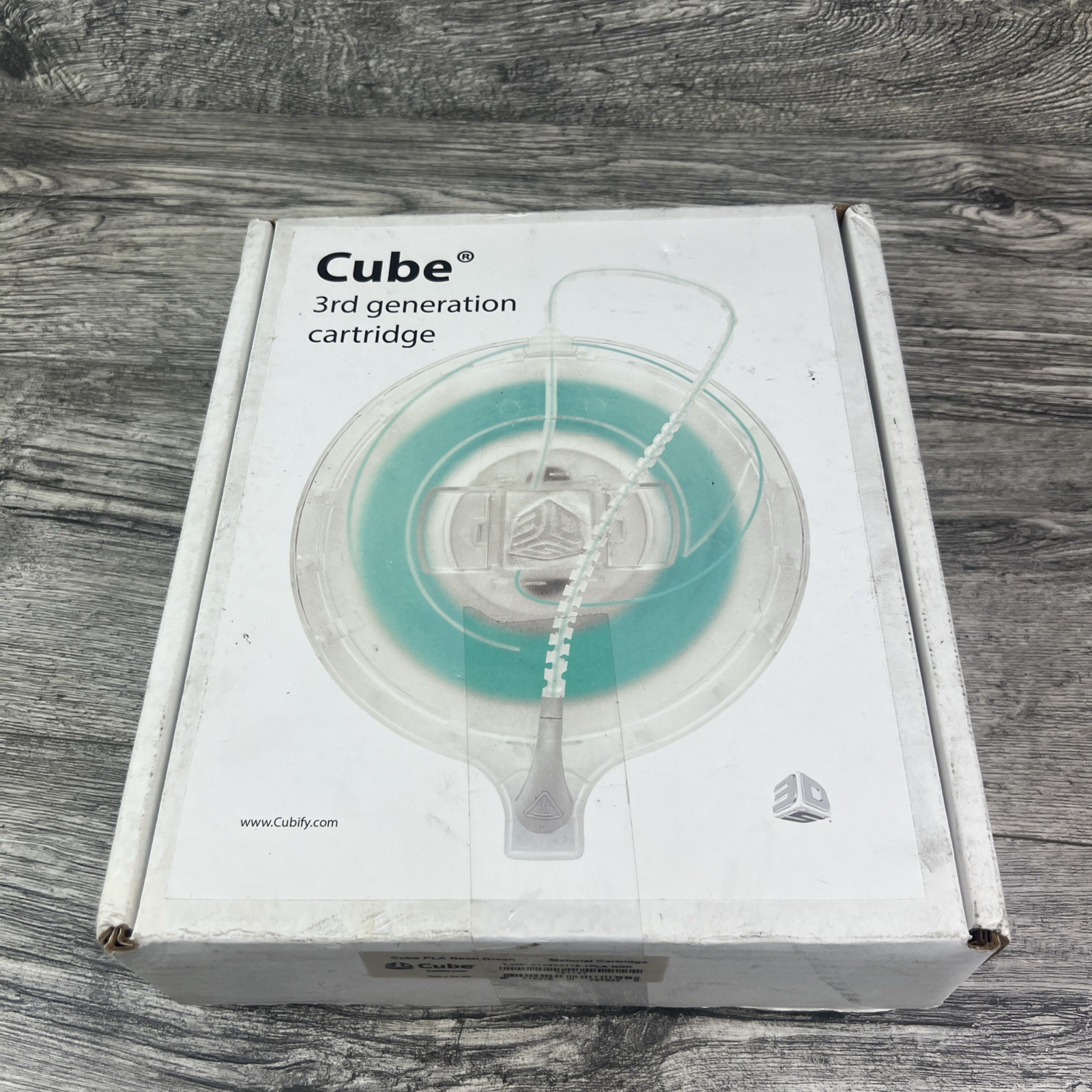 3D Systems Cube ABS WHITE Pro Filament 3rd Gen Cartridge- 391146- 1.75mm NEW