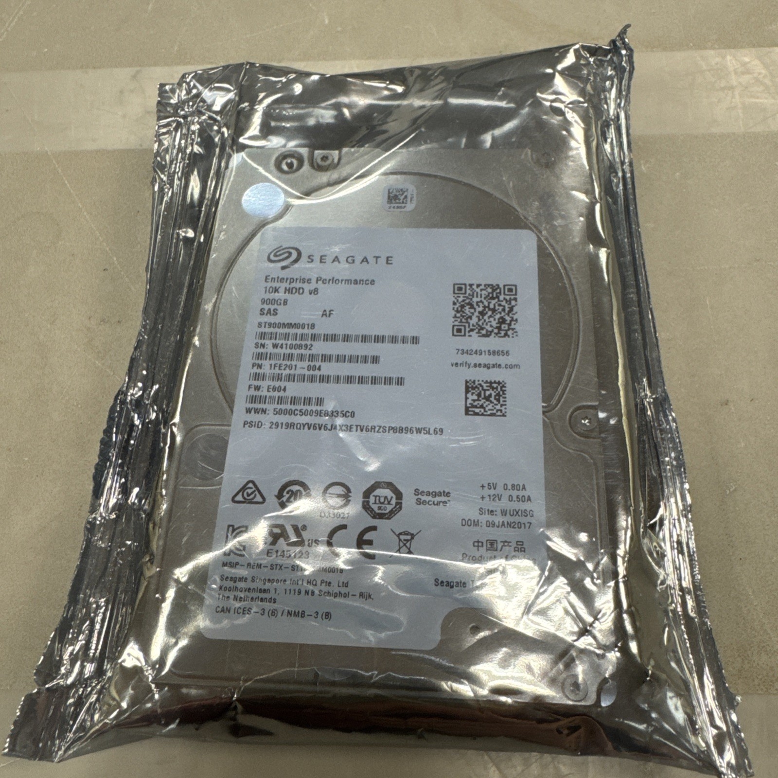 Seagate Enterprise 10K V8 900GB 10000RPM 2.5inch (ST900MM0018) Internal SAS HDD