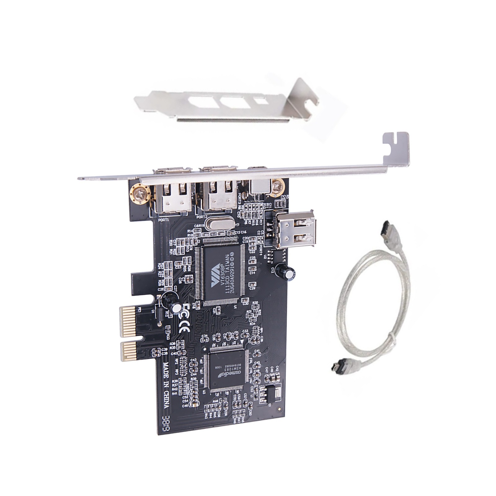4 Ports (3 x 6 Pin and 1 x 4 Pin) PCI Ex1 to External IEEE 1349 Adapter Card Q