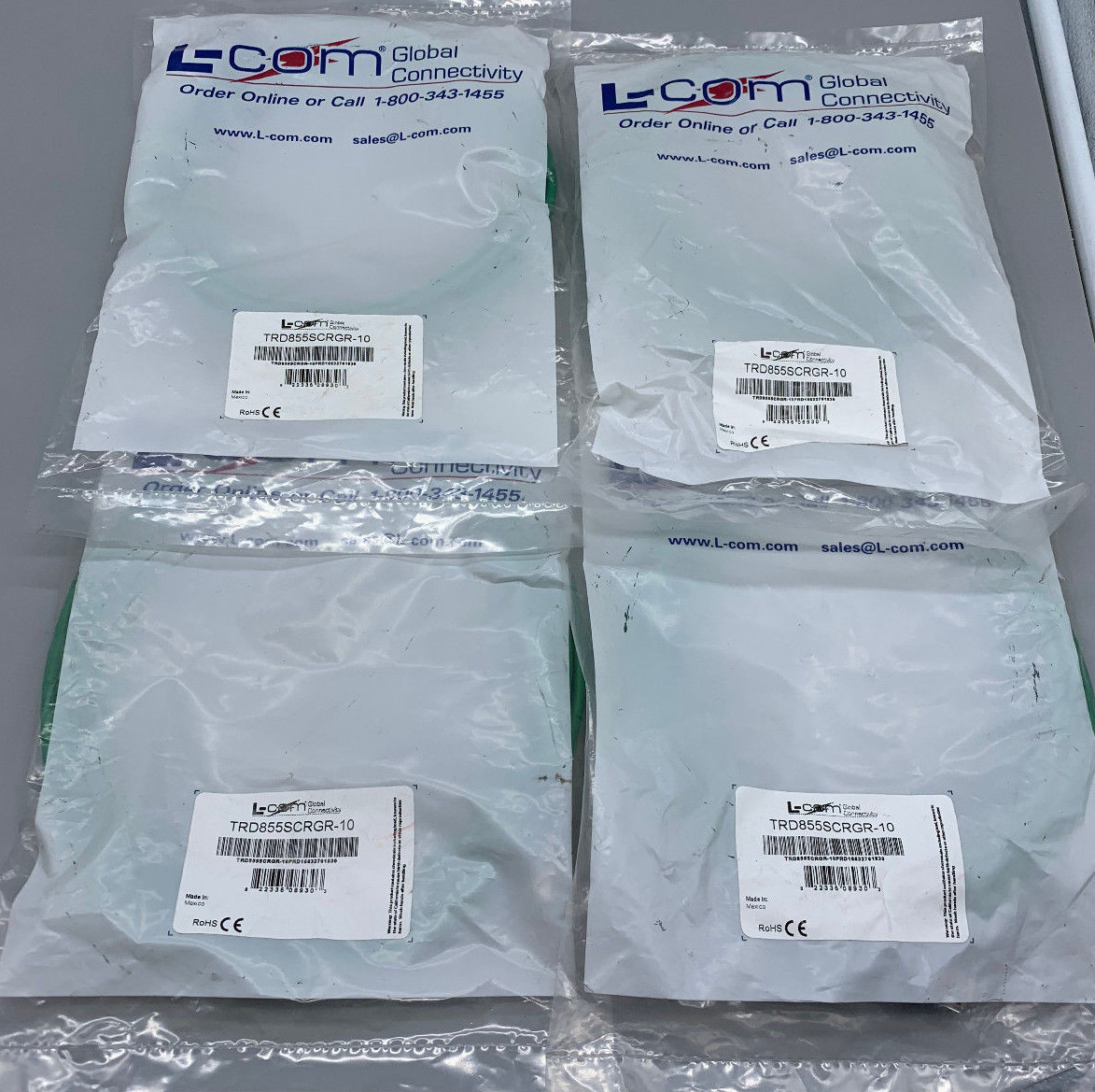 L-com Connectivity TRD855SCRGR-10 LOT OF 6