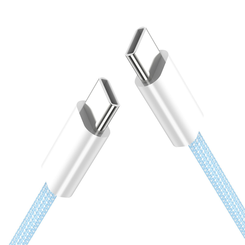 Cablecy USB-C Type C Male to Male PD 27W 65W Power 480Mbps Data Cable Sleeve