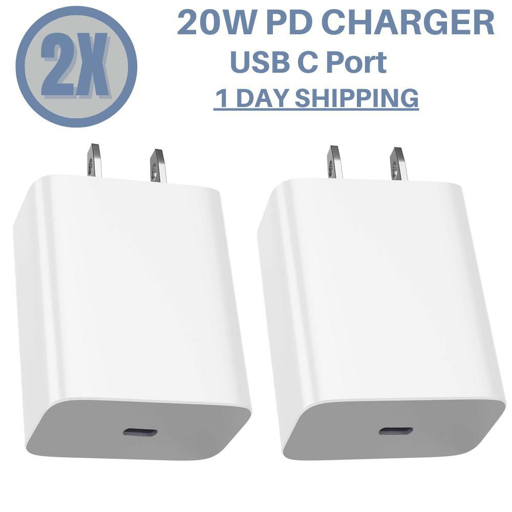 1/2Pack 20W PD Fast Wall Charger USB-C Power Adapter For iPhone 13 12 11 Pro Max