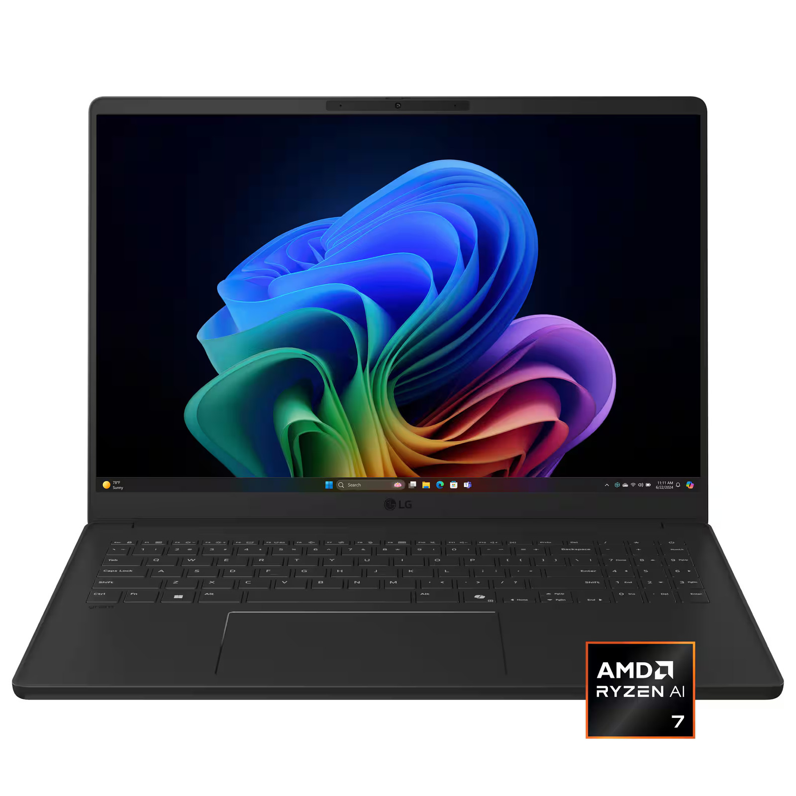 LG - gram Book 16" Copilot+ PC Touchscreen Laptop with AMD Ryzen AI 7 445 -16...
