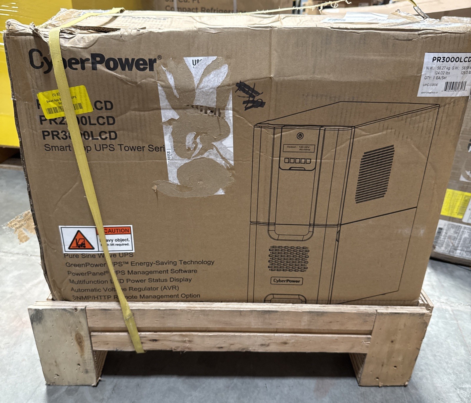 Cyber Power PR3000LCD Smart App Sinewave UPS System, 3000VA/2700W, Tower, 10 Out