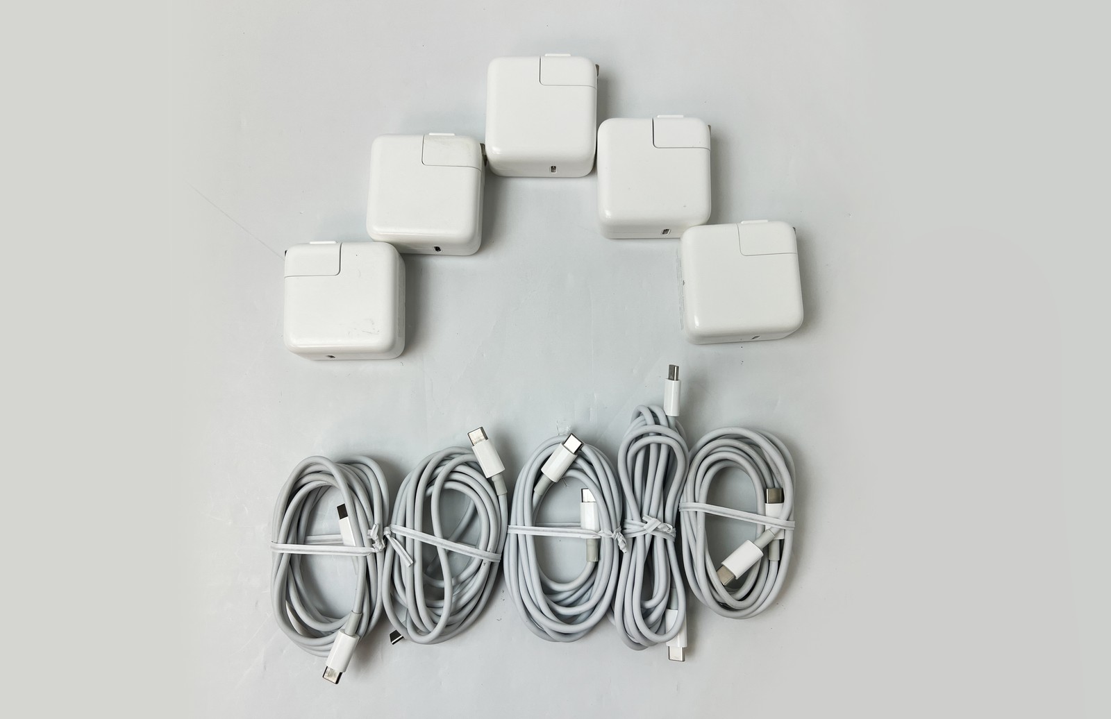 Lot of 5 Genuine Apple 30W USB-C Power Adapter with USB-C Cable for Macbook iPad