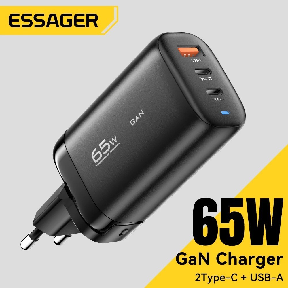 Essager 65W GaN USB Type C Charger For Laptop PPS 45W 25W Fast Charge For Samsun