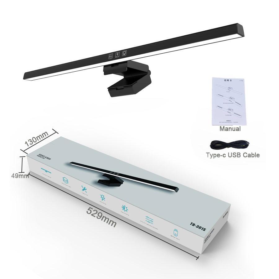 50cm Computer Monitor Light Bar USB Desk Lamp Stepless Dimming for Study