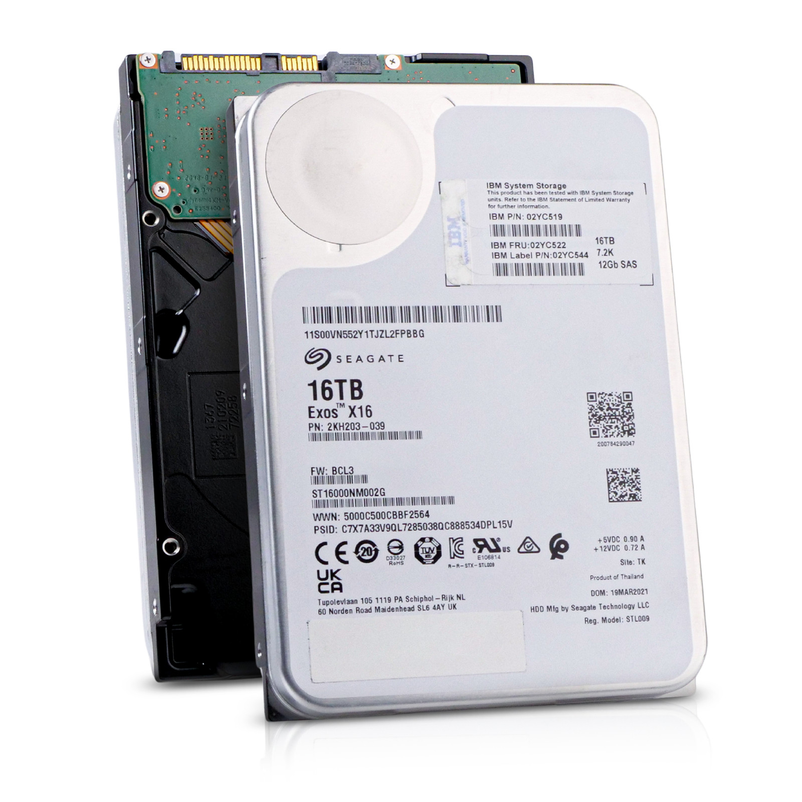 Seagate/IBM Exos X16 16TB ST16000NM002G 7.2K RPM SAS 12Gb/s 3.5" Enterprise HDD