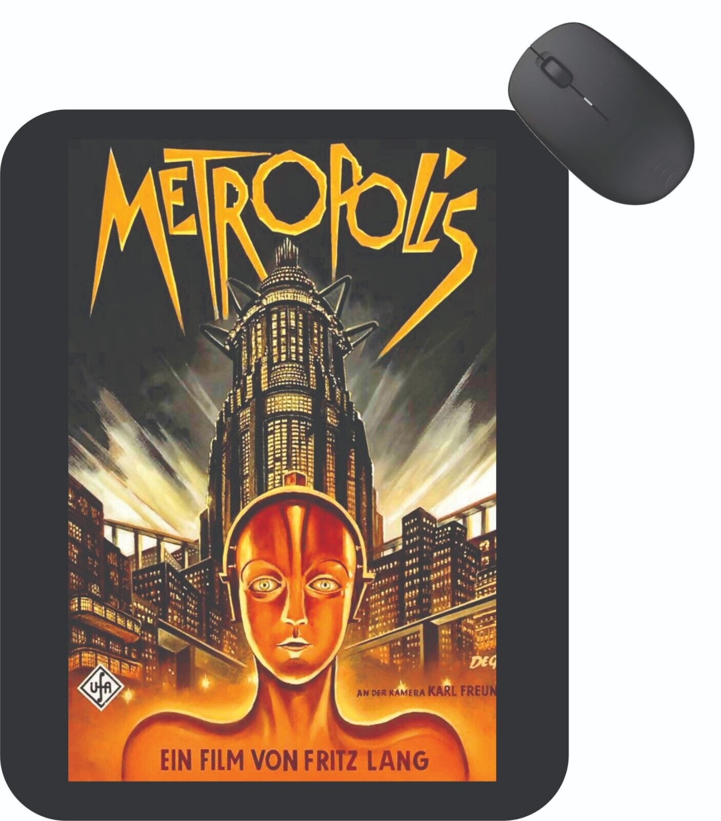 Metroplois Mouse Pad Old Movie Poster Art Vintage