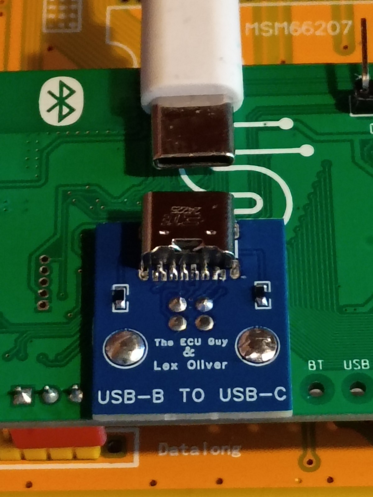 USB-B to USB-C Conversion Adapter 180° Orientation Type C