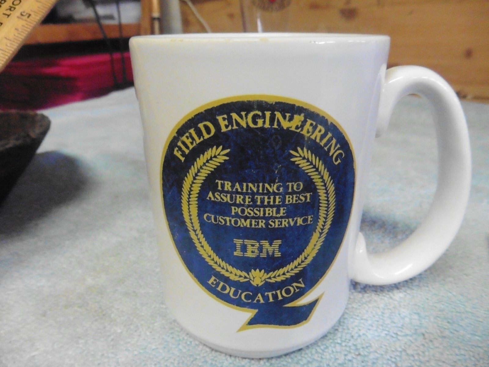 Vintage IBM Field Engineering Award Mug Education Training 1983 advertising