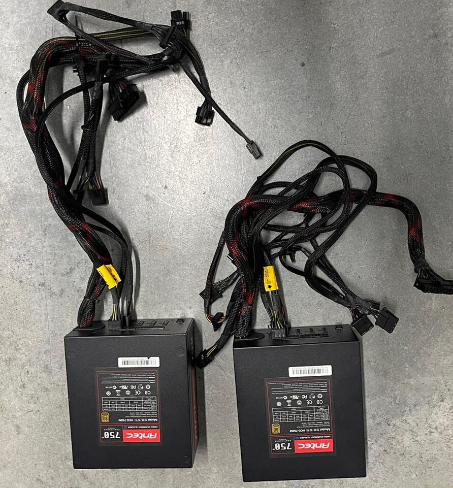 Lot Of(2)Antec High Current Gamer 80 PLUS BRONZE 750 Watt Power Supply  HCG-750M