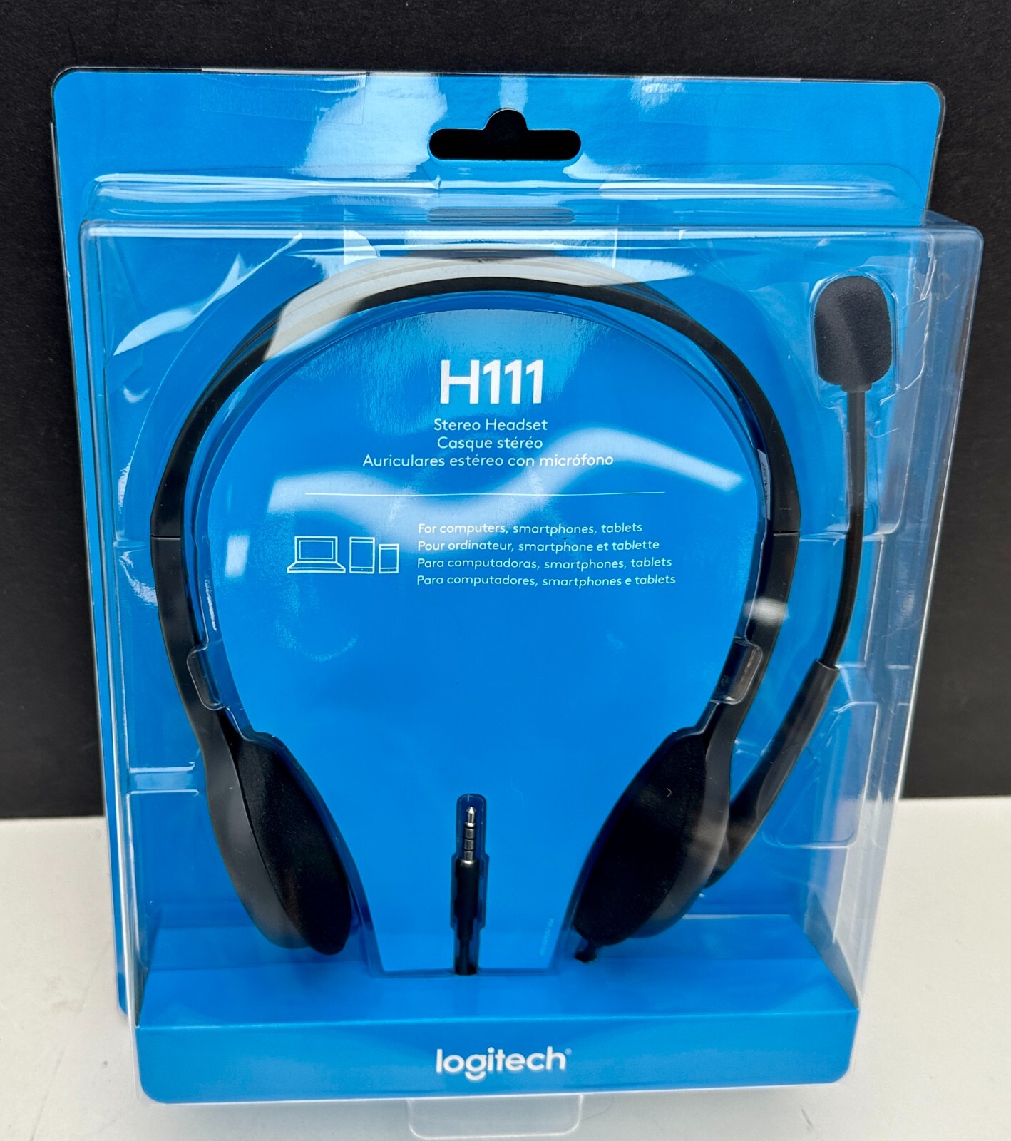 New Genuine Logitech H111 Stereo Headset Black 981-000612