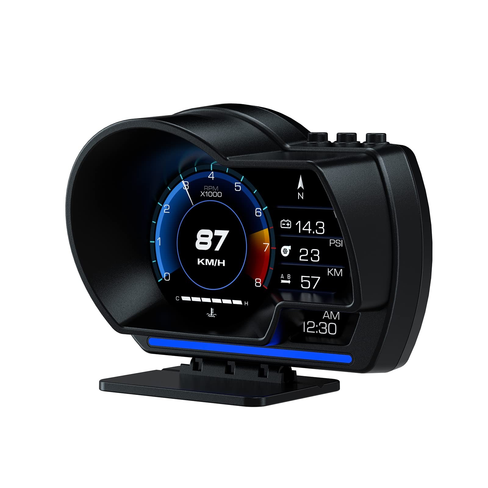OBD2 Gauge Display Head Up Display for Cars, Speedometer for Car P6