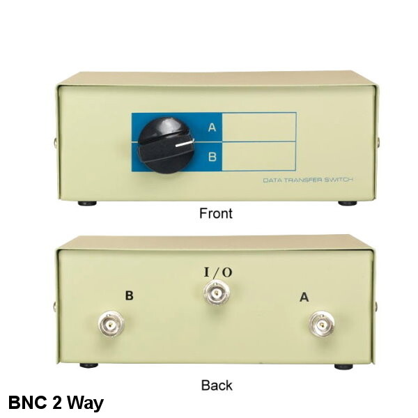 Kentek BNC 2 Way Manual Data Transfer Switch Box Port for Display Monitor CCTV