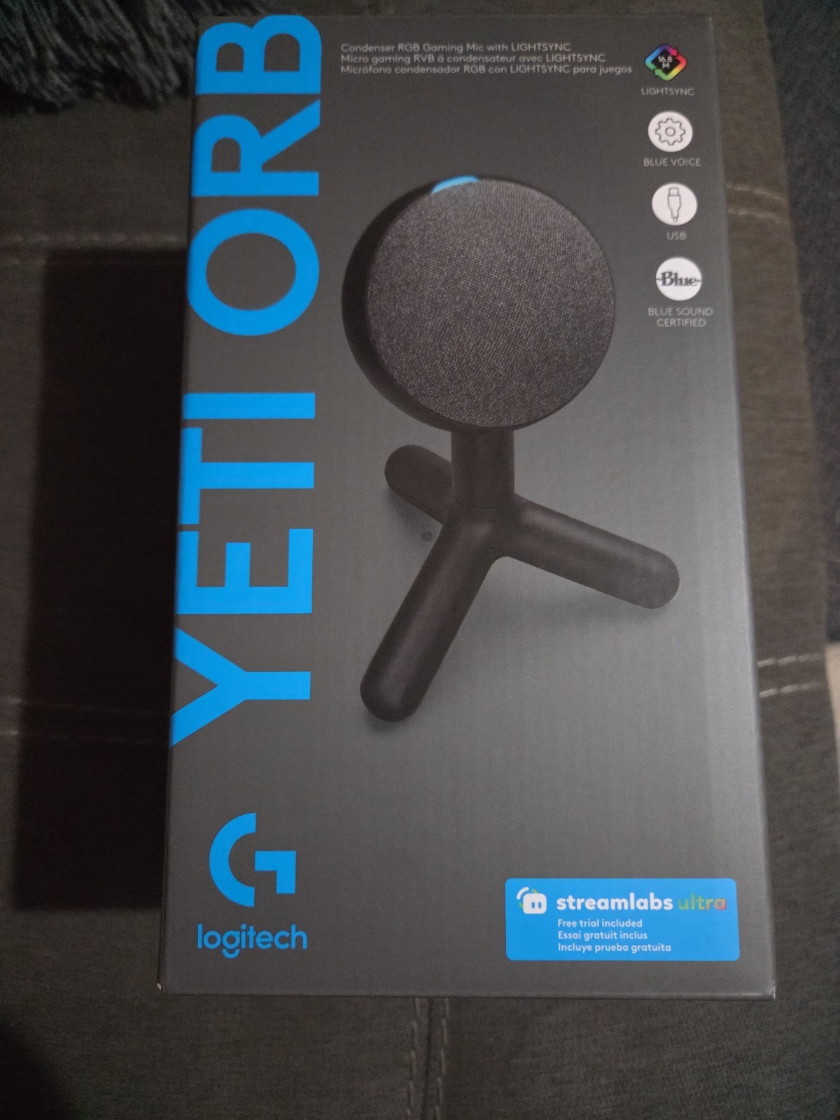 Logitech G Yeti Orb RGB Gaming USB Microphone LIGHTSYNC Stream Mic