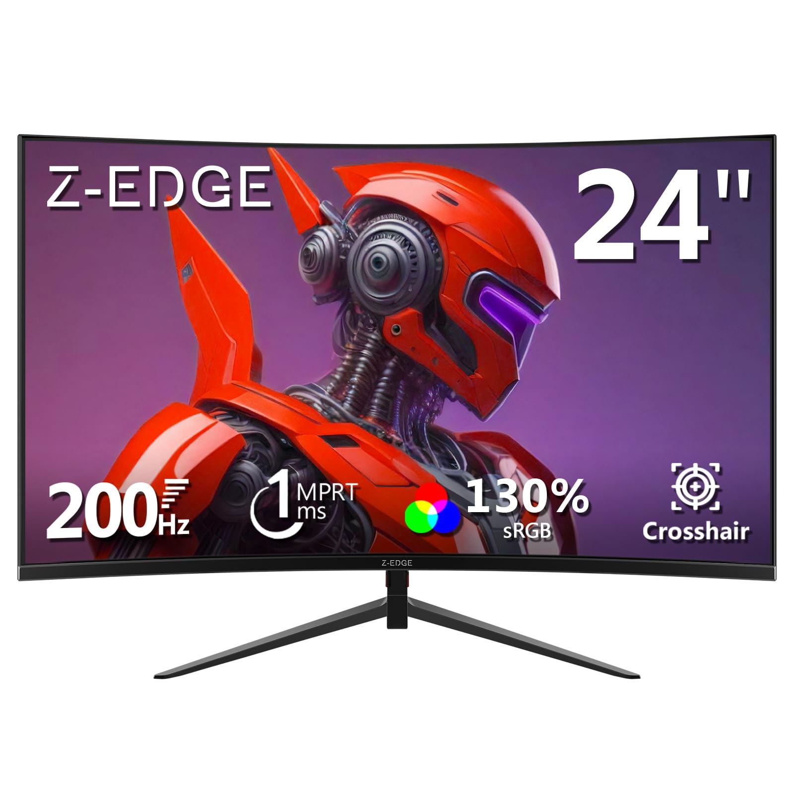 Z-Edge 24-inch Curved Gaming Monitor 180Hz Refresh Rate, 1ms MPRT, FHD 1080 Gami