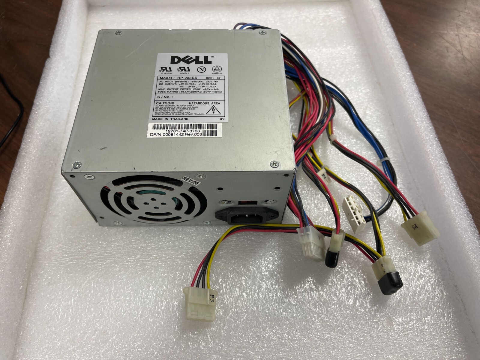 Genuine Dell HP-233SS 230W Power Supply Rev3