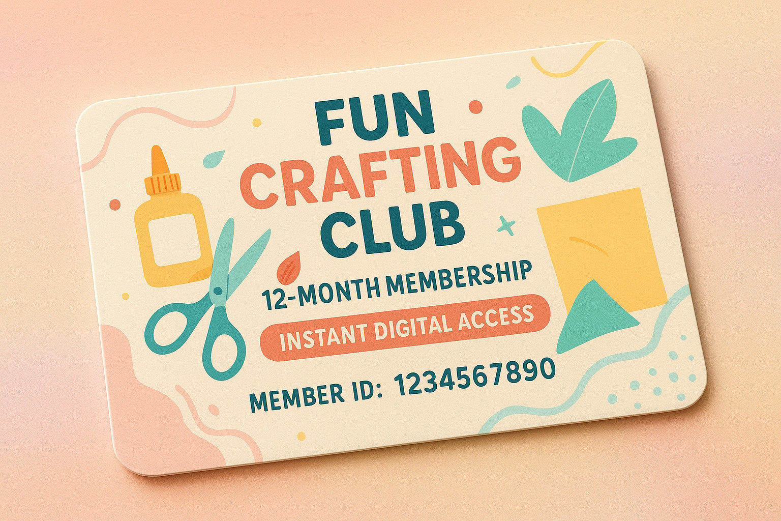 🎨 Unlock 12 Months of Creative Fun with Fun Crafting Club for Kids - 1 yr. Card