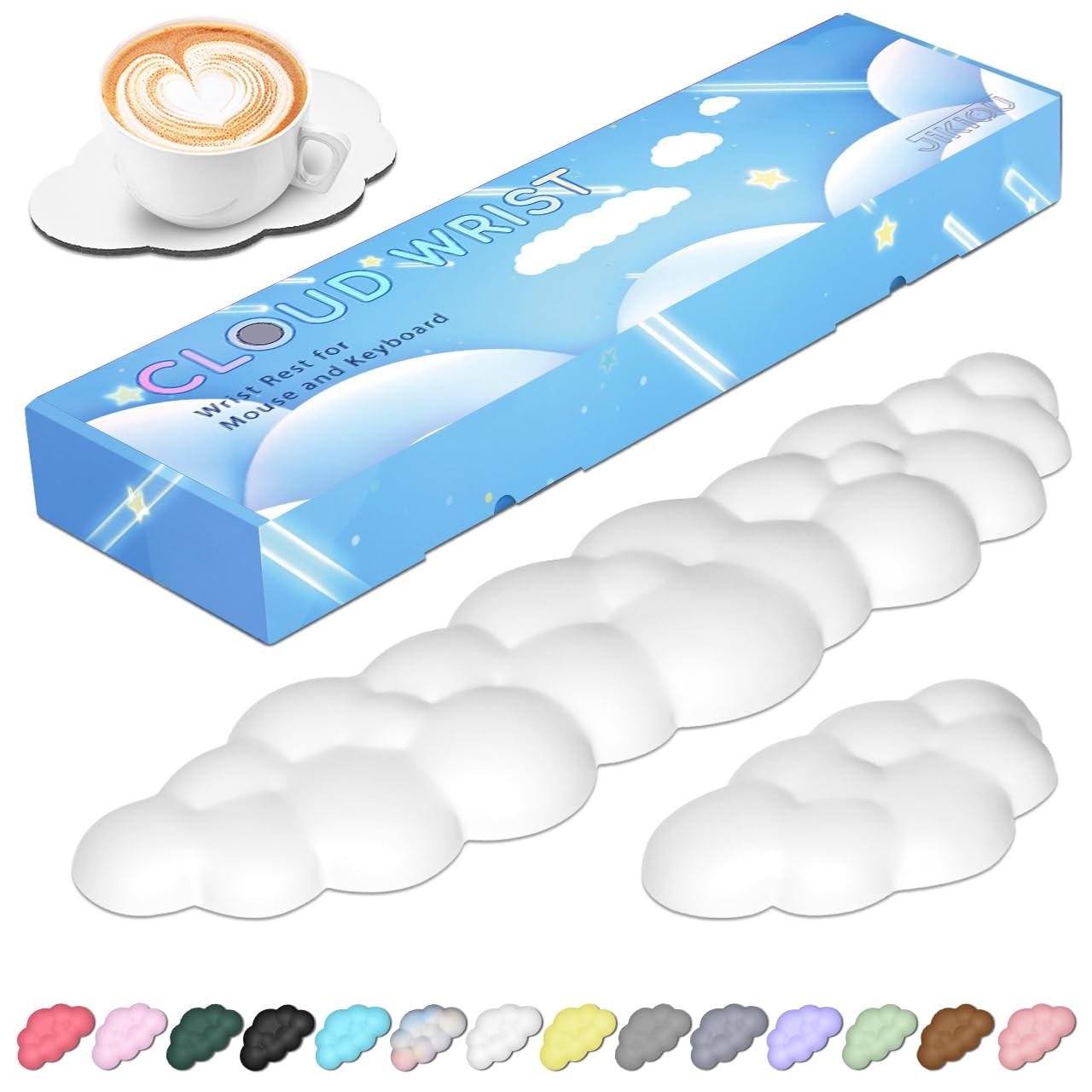 Upgrade Leather Cloud Keyboard Wrist Rest, Cloud Wrist Rest with Non-Slip PU ...