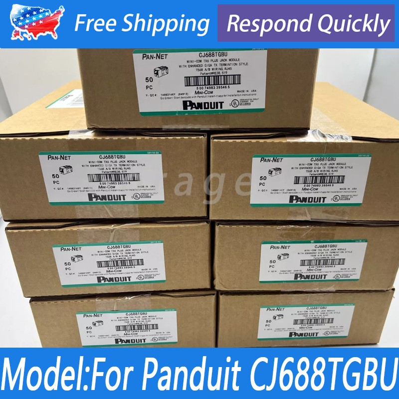 50X Cat6 MiniCom UTP RJ45 Blue Network Jack Module For Panduit CJ688TGBU Giga TX