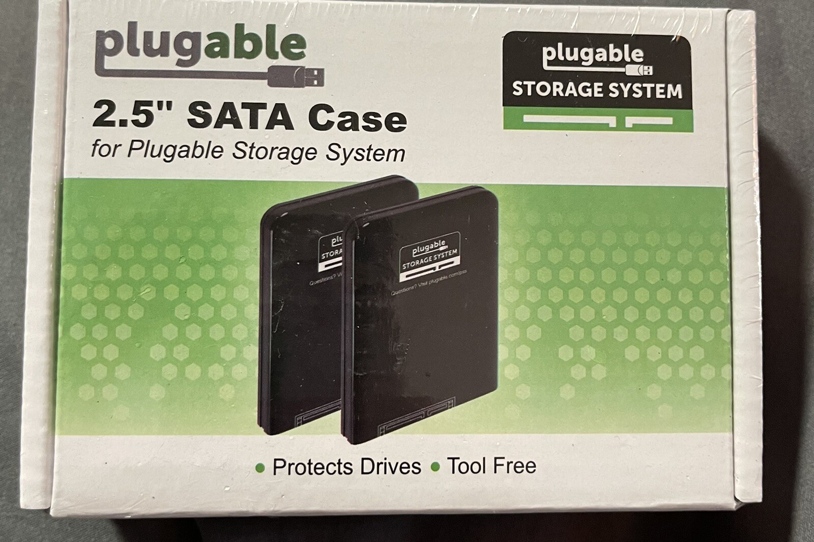 Plugable SATA HDD Case - Protective Hard Cases (2-Pack) for 2.5 Inch SATA Drives
