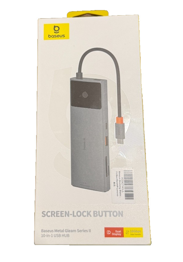 Baseus Metal Gleam Series II 10-in-1 USB HUB Space Grey USB-C to 1*HDMI 4K@60Hz