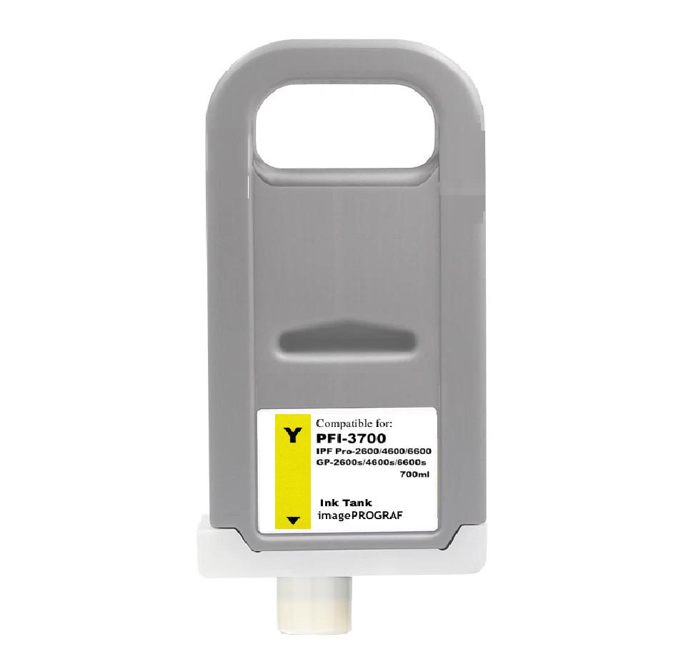 PFI-3700Y Yellow Ink Tank for Canon iPF PRO-2600 PRO-4600 PRO-6600