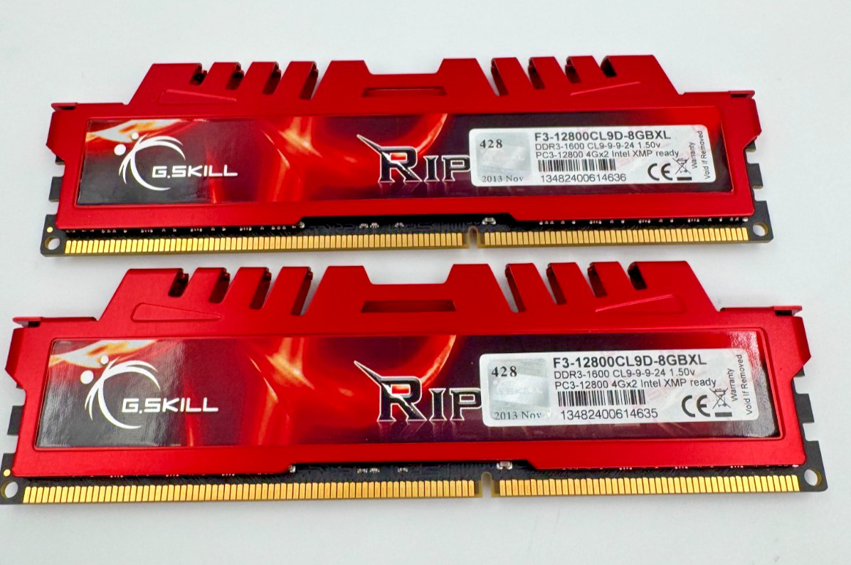 G.SKILL Ripjaws X 8GB 2x4GB DDR3-1600 PC3-12800 F3-12800CL9D-8GBXL