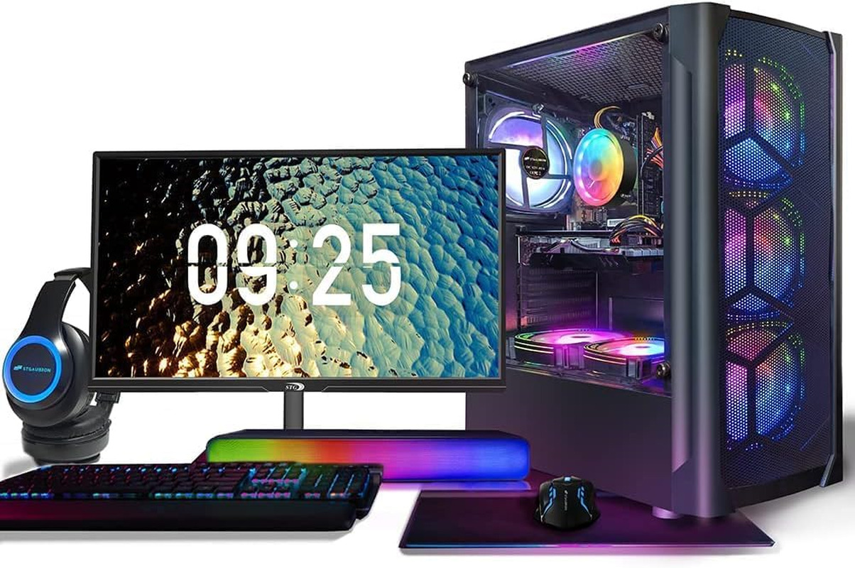 Gaming PC Bundle with 24Inch FHD LED Monitor-Intel Core I7 3.4G up to 3.9G,Radeo