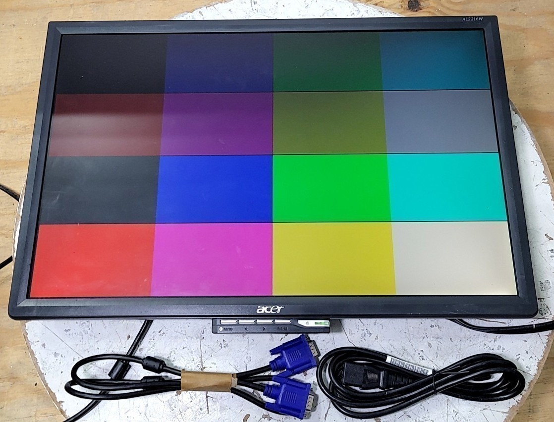 Acer AL2216W ET.2216B.0D0 22" LCD Monitor DVI VGA SEE NOTES