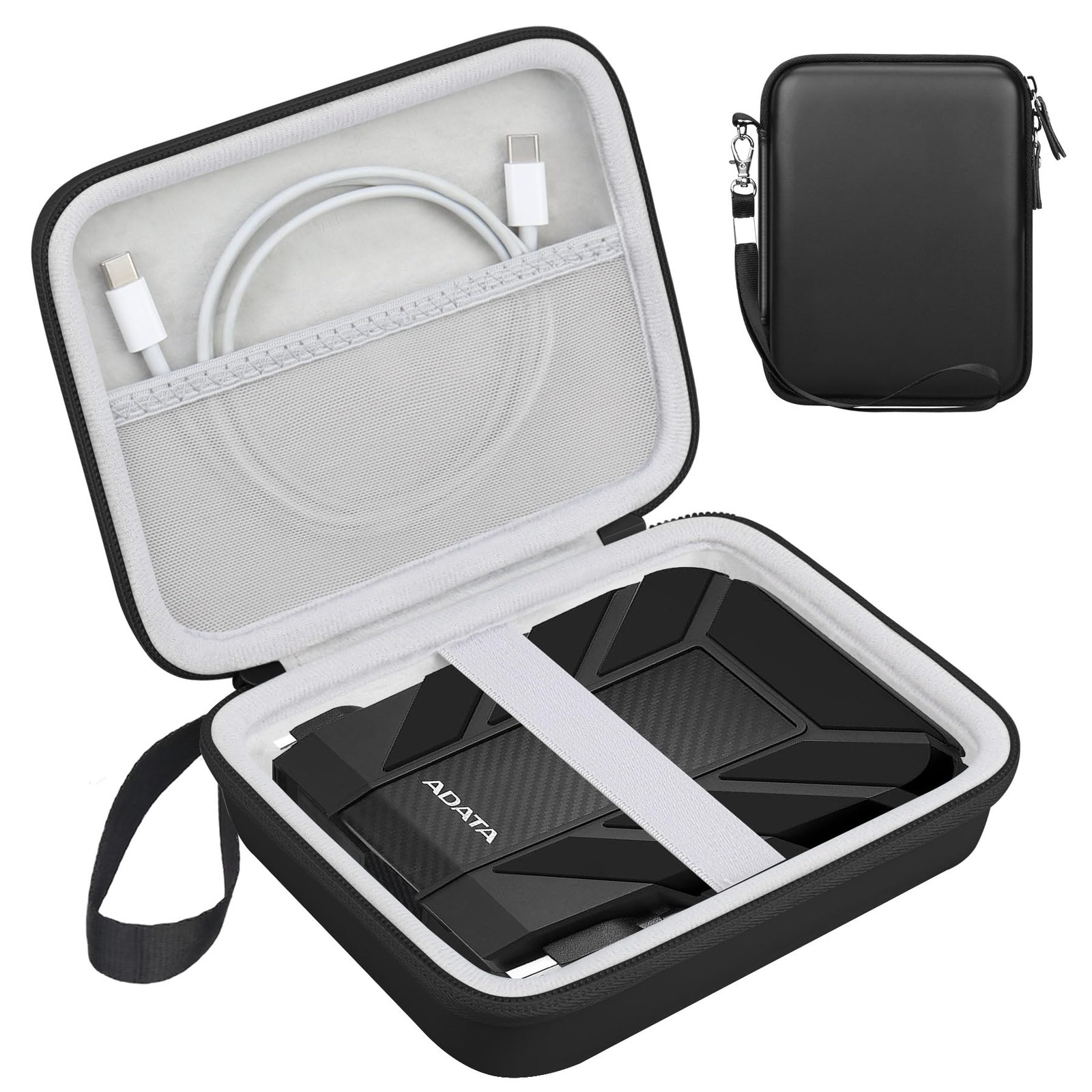Lacdo Hard Drive Carrying Case for ADATA HD710 Pro External Black