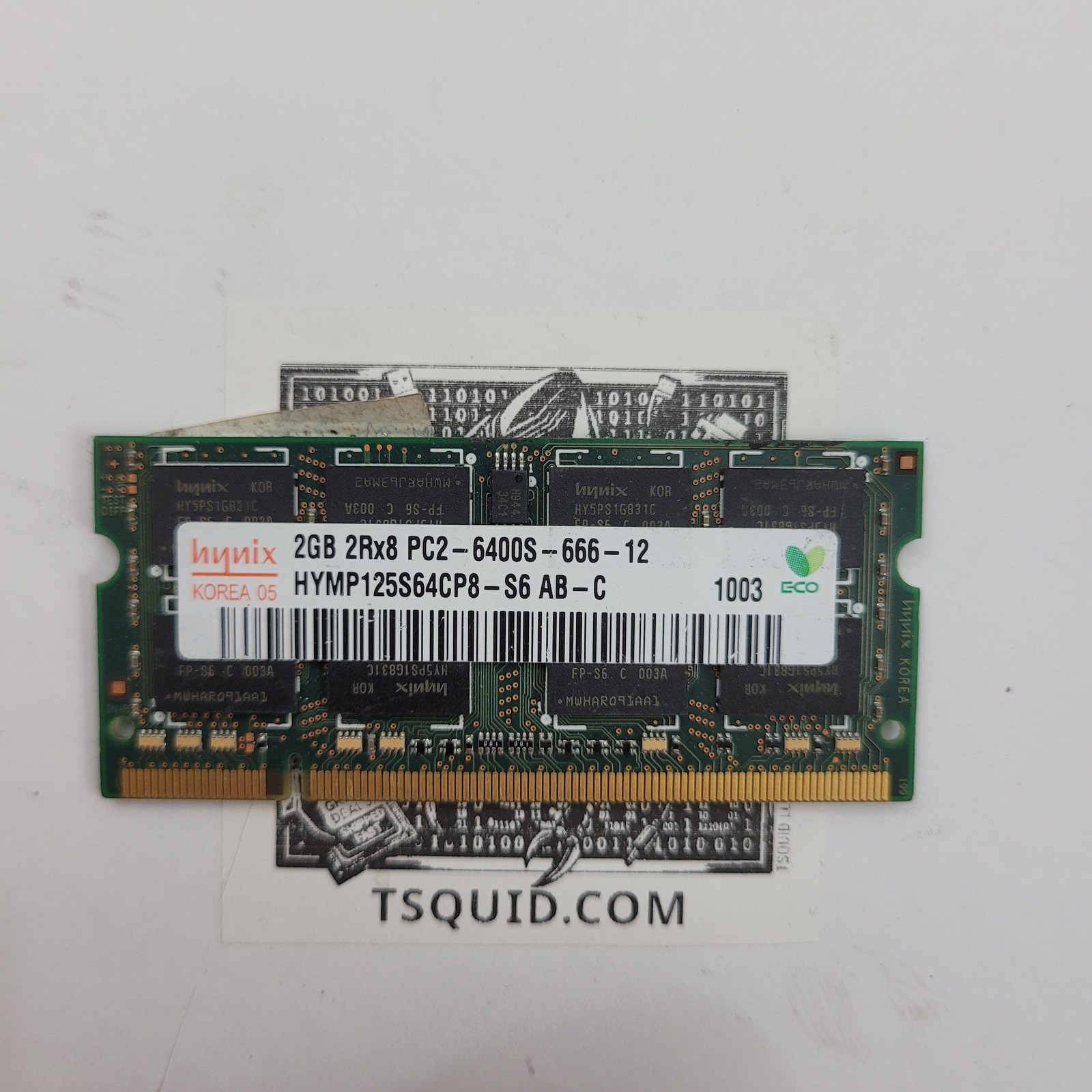 Hynix RAM HYMP125S64CP8-S6 AB-C 2GB 2Rx8 PC2-6400S-666-12 Laptop Memory