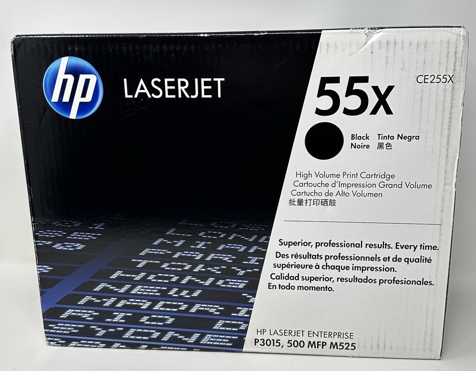 HP 55X CE255X Black Toner High Yield LaserJet P3015 Series
