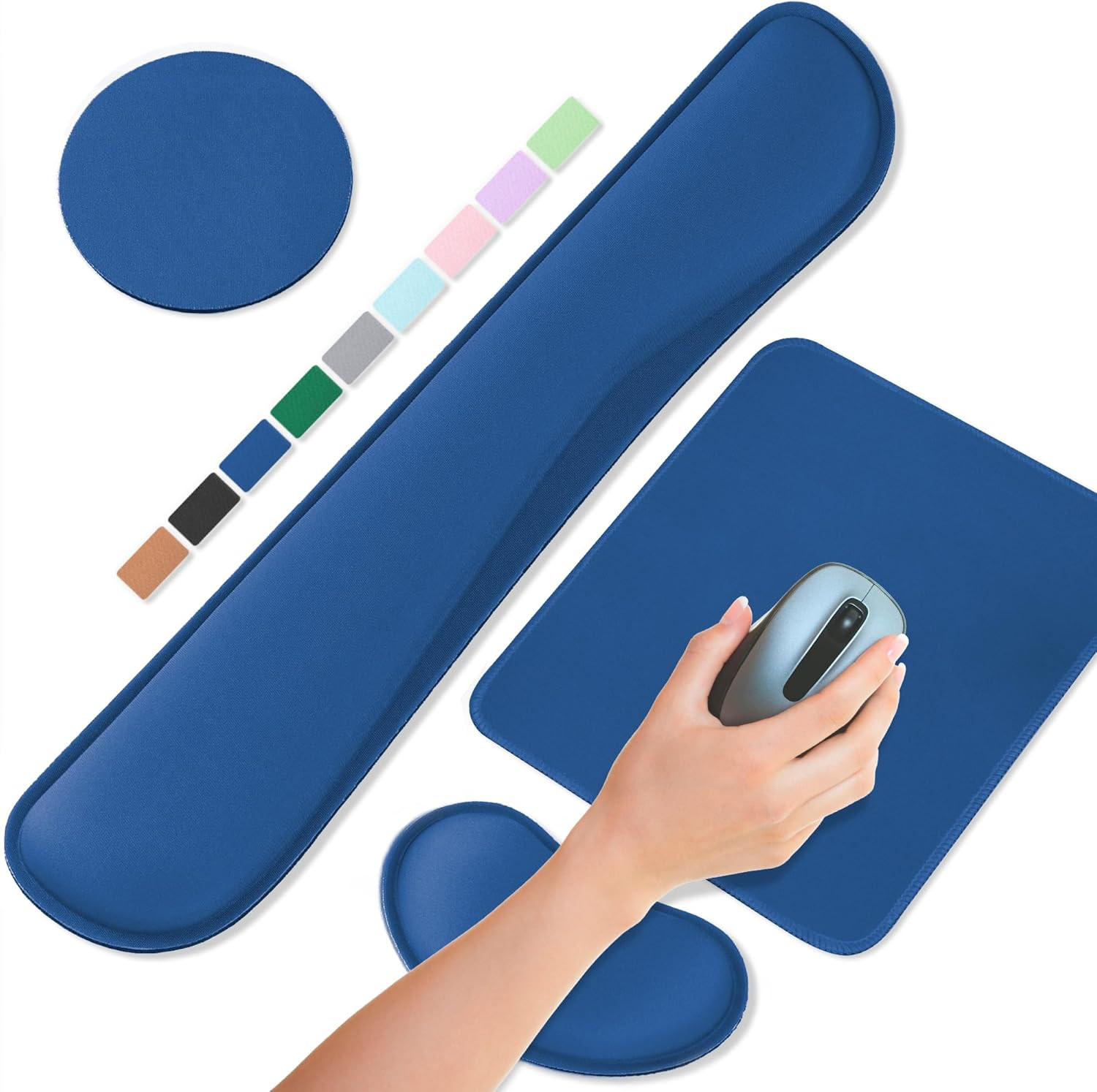 Office Ergonomic Memory Foam Computer Mouse and Keyboard Wrist Rest Pad Support