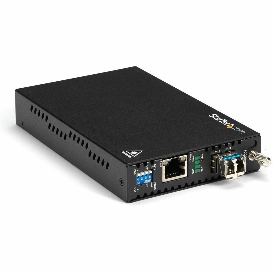 StarTech Gigabit Ethernet Copper-to-Fiber Media Converter, SM LC, 10 km,