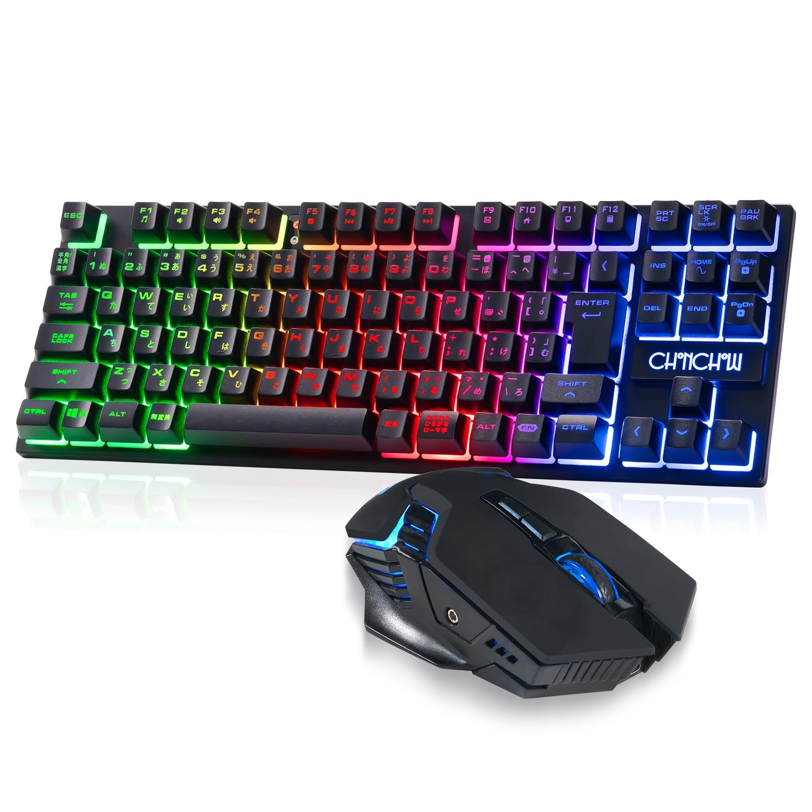 CHONCHOW G112 Wireless Gaming Keyboard Mouse Set 2.4GHz RGB Backlight