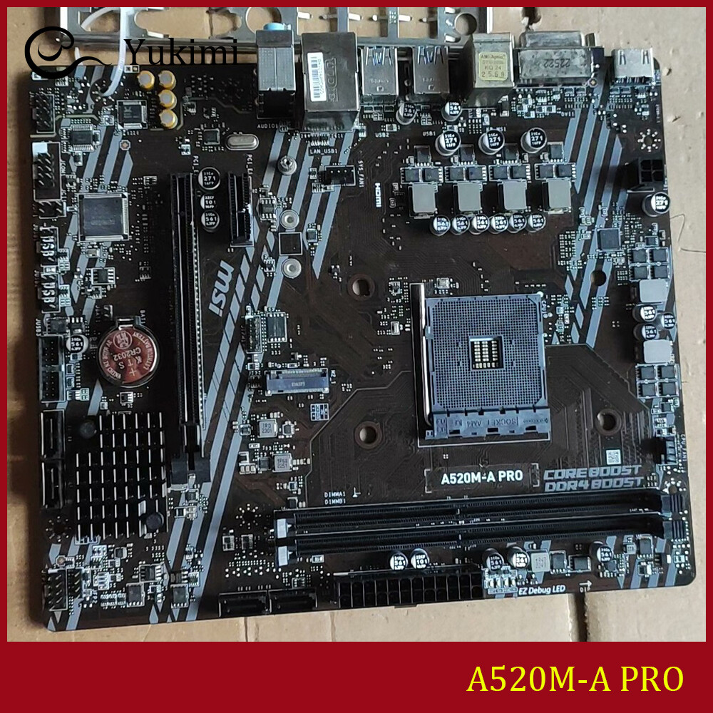 FOR MSI A520M-A PRO DDR4*2 64GB AMD HDM DVI-D Micro-ATX Motherboard Test OK